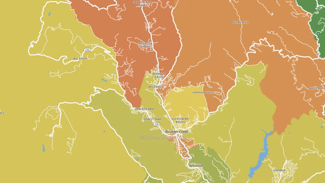 95006, CA Map of Vehicle Theft Rates