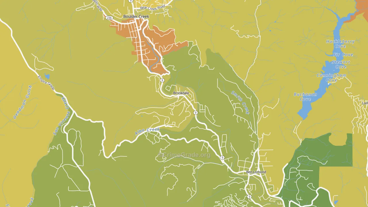 95007, CA Map of Vehicle Theft Rates