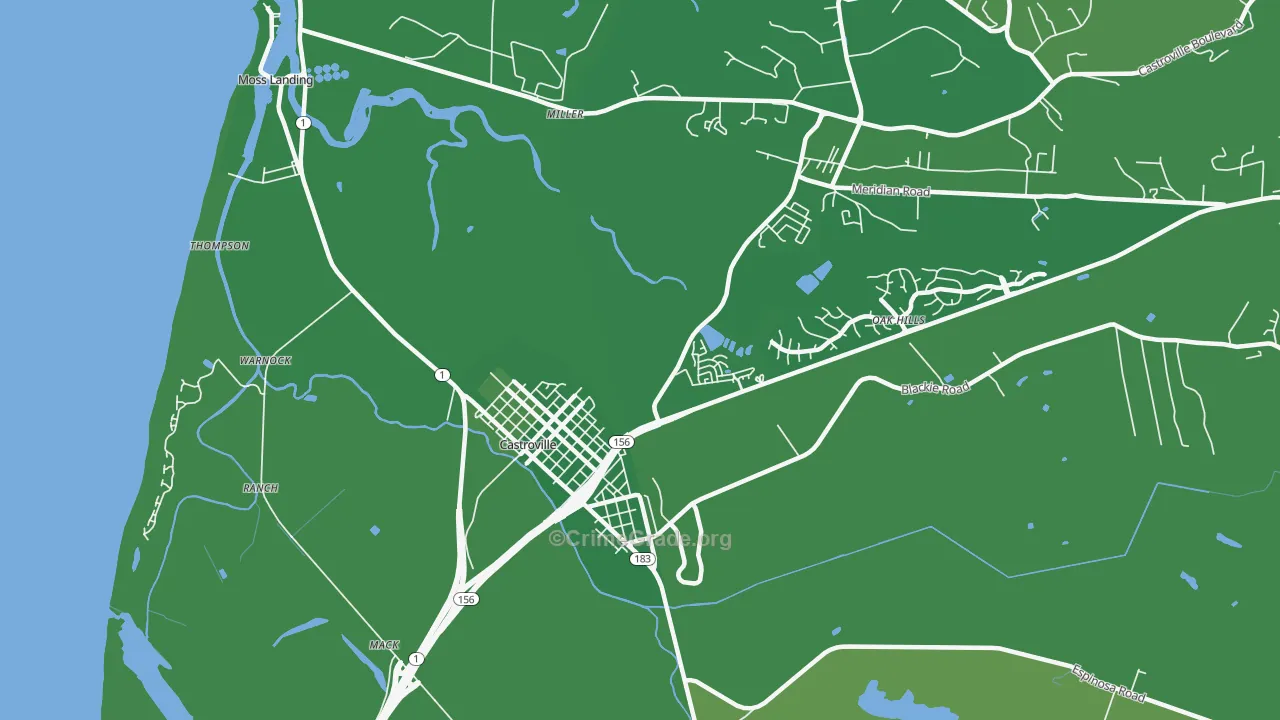 95012, CA Map of Vehicle Theft Rates