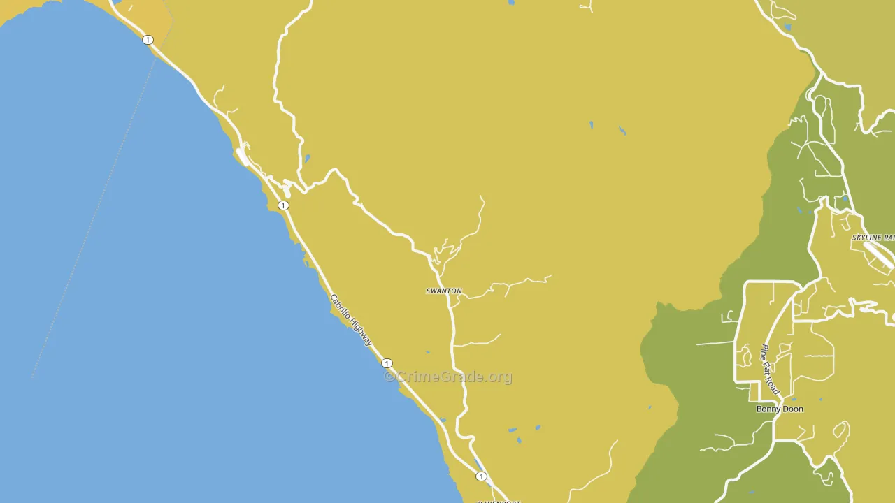 95017, CA Map of Vehicle Theft Rates