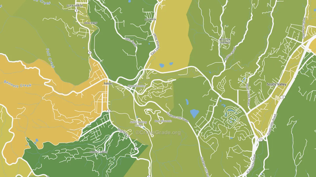 95041, CA Map of Vehicle Theft Rates