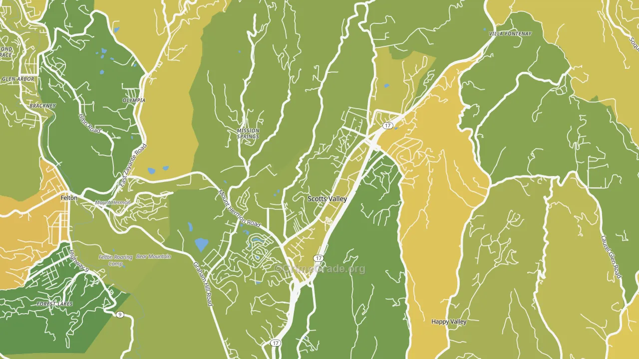95066, CA Map of Vehicle Theft Rates