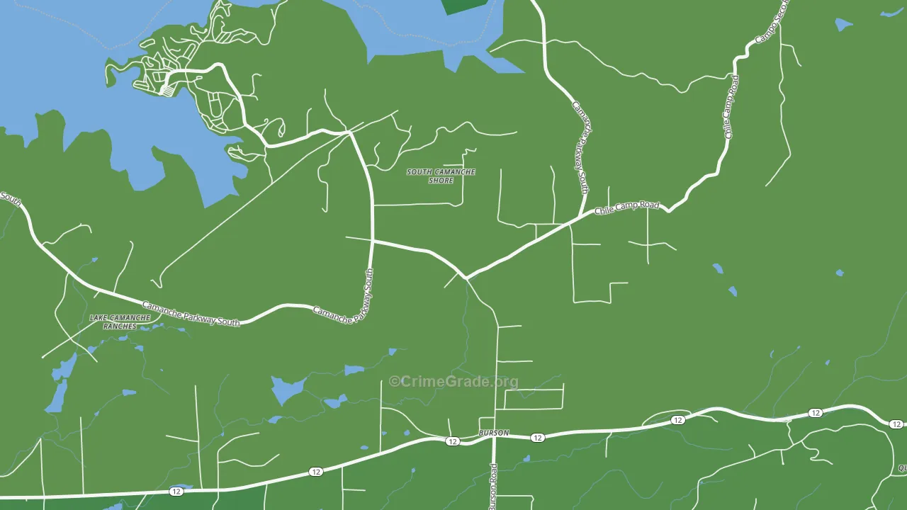 95225, CA Map of Vehicle Theft Rates