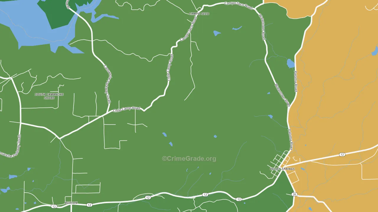 95226, CA Map of Vehicle Theft Rates