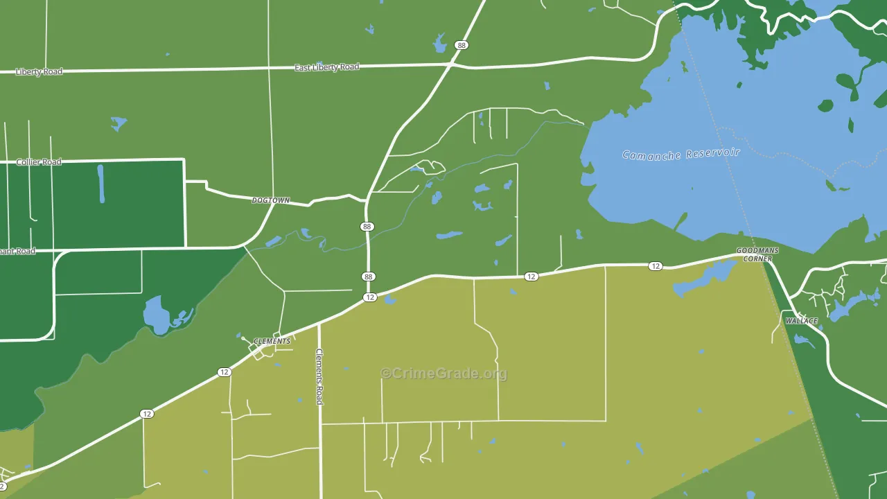 95227, CA Map of Vehicle Theft Rates