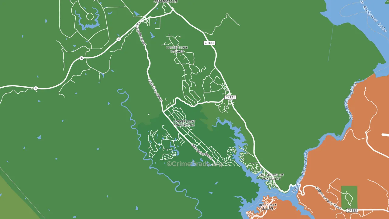 95228, CA Map of Vehicle Theft Rates