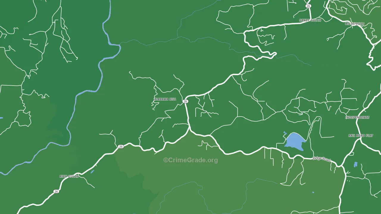 95232, CA Map of Vehicle Theft Rates