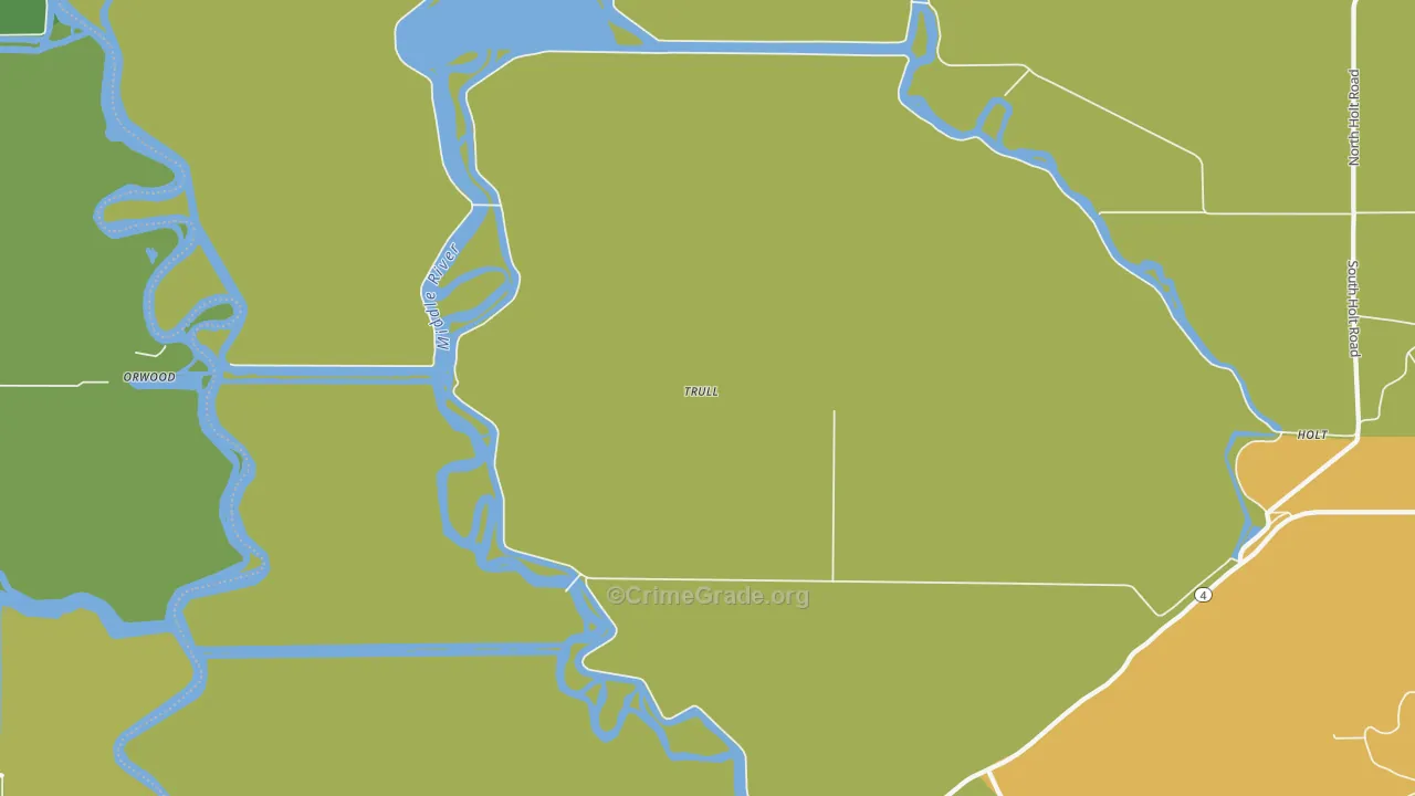 95234, CA Map of Vehicle Theft Rates