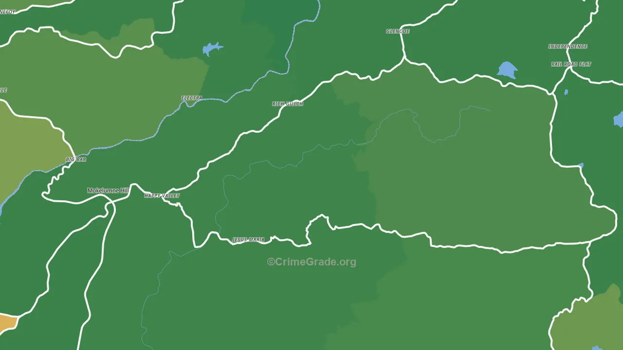 95245, CA Map of Vehicle Theft Rates