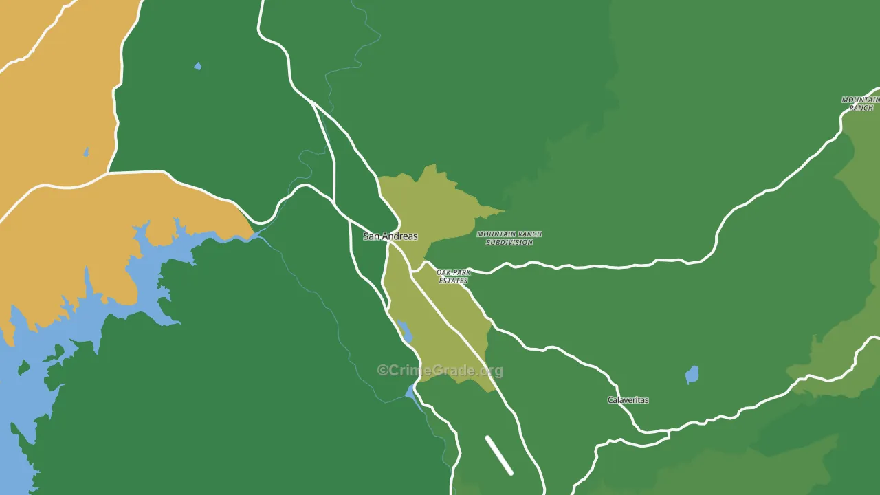 95249, CA Map of Vehicle Theft Rates