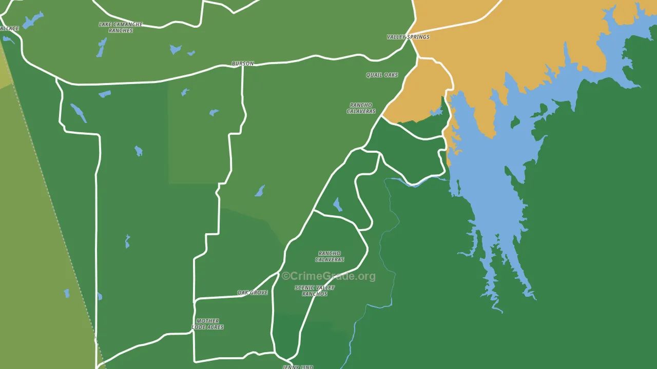 95252, CA Map of Vehicle Theft Rates