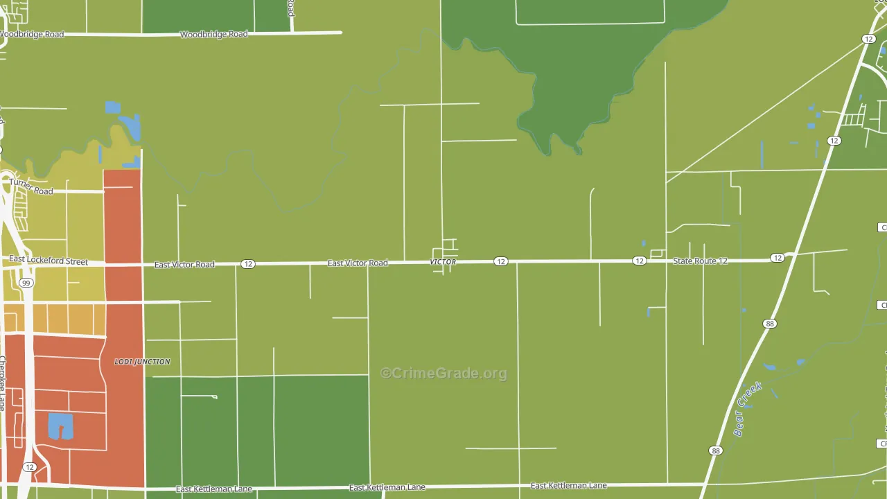 95253, CA Map of Vehicle Theft Rates