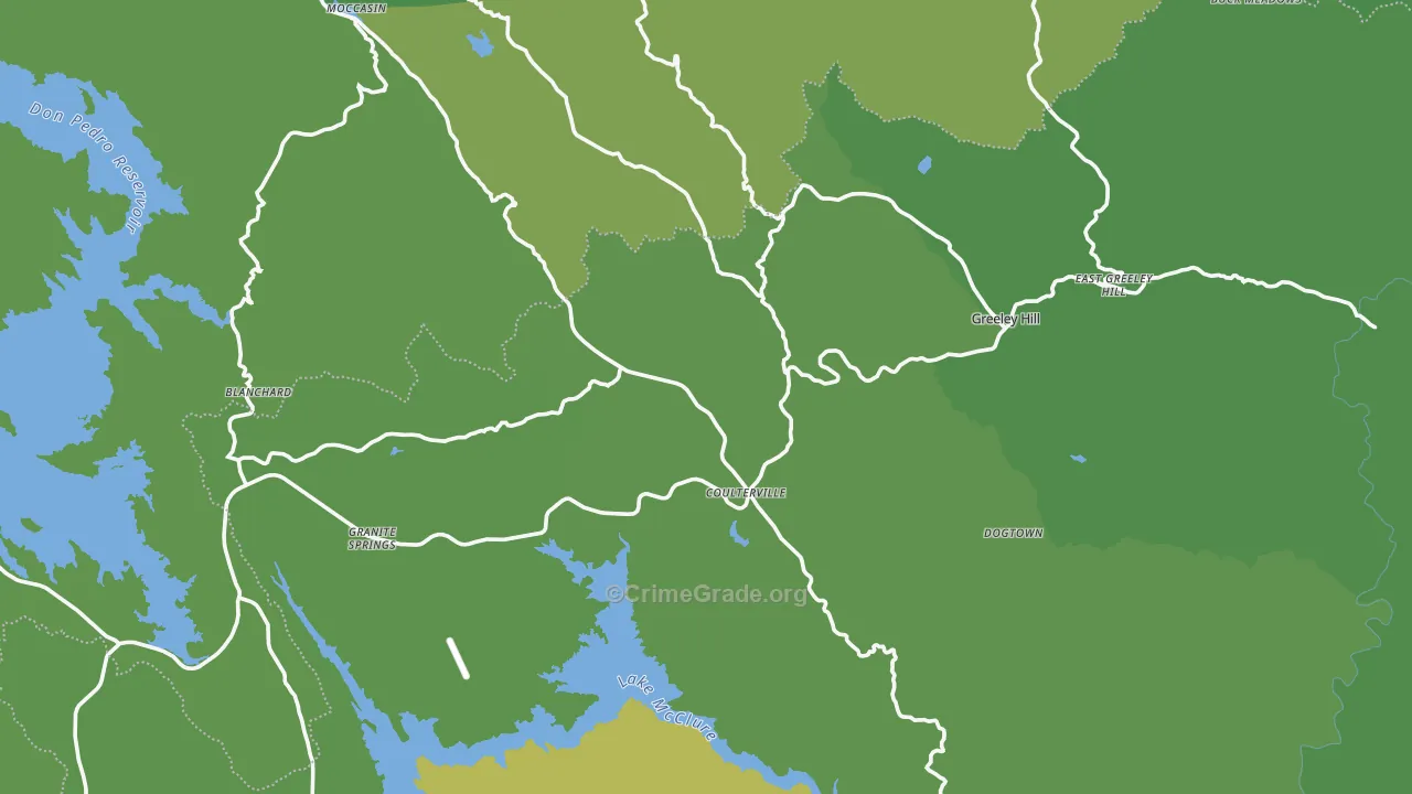 95311, CA Map of Vehicle Theft Rates