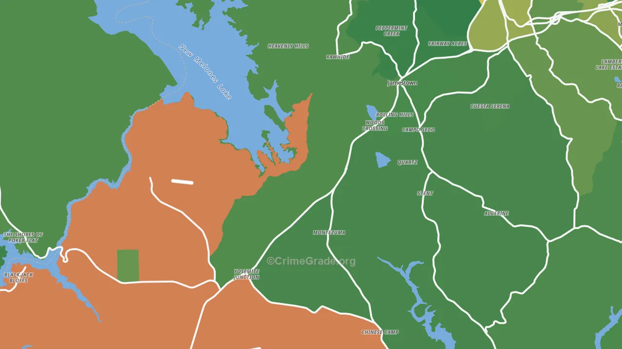 95327, CA Map of Vehicle Theft Rates