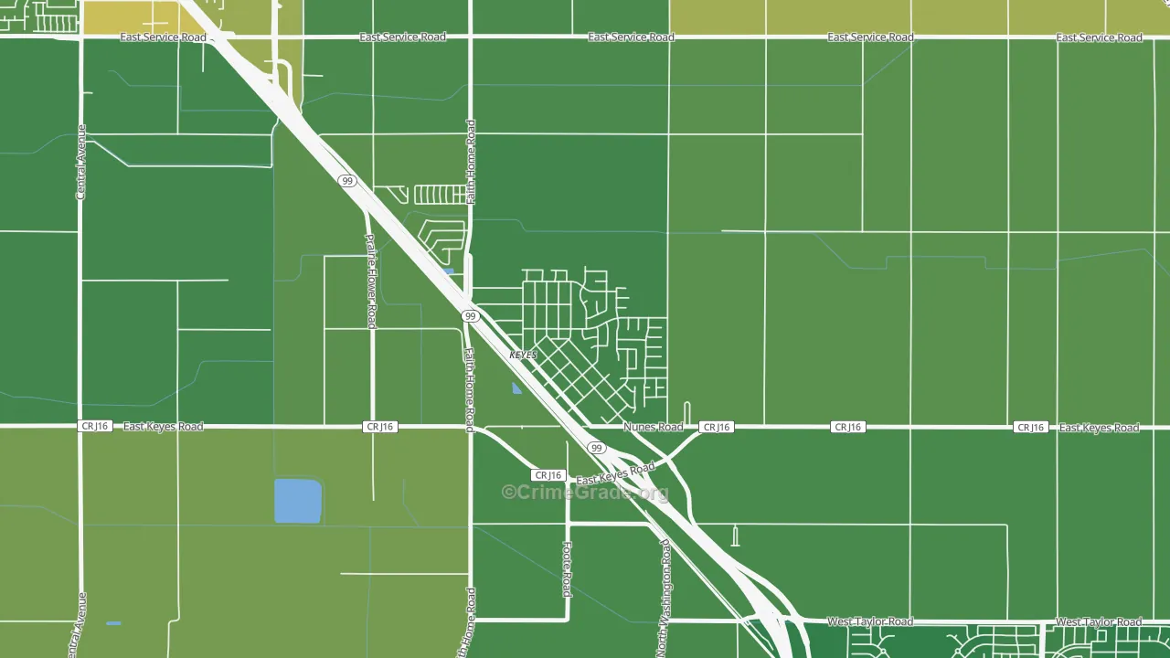 95328, CA Map of Vehicle Theft Rates