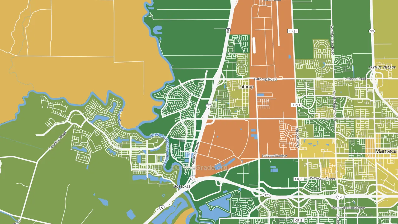 95330, CA Map of Vehicle Theft Rates