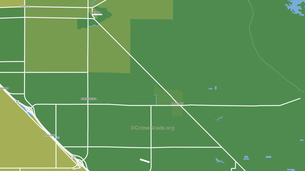95333, CA Map of Vehicle Theft Rates