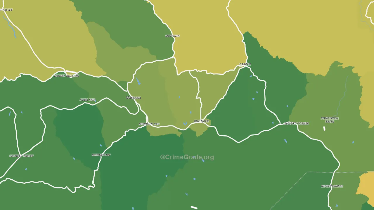 95338, CA Map of Vehicle Theft Rates