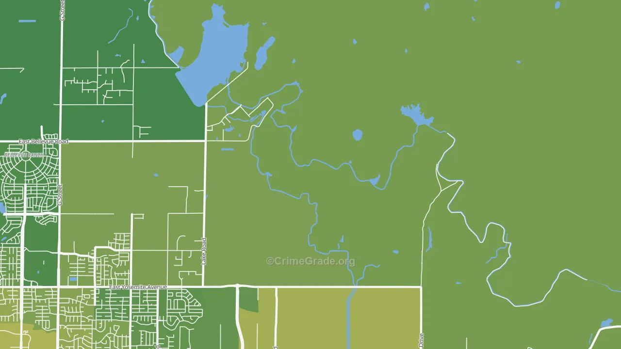 95343, CA Map of Vehicle Theft Rates