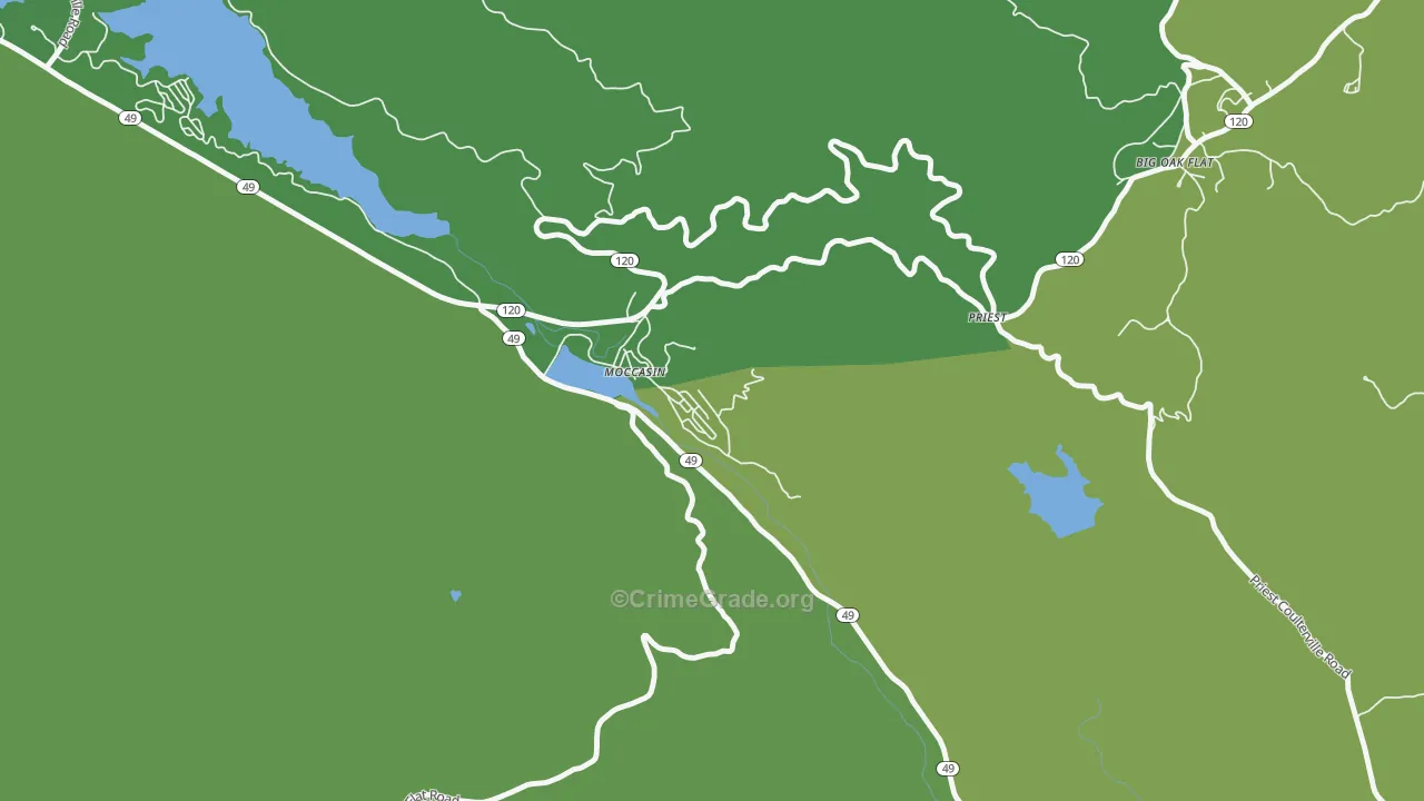 95347, CA Map of Vehicle Theft Rates