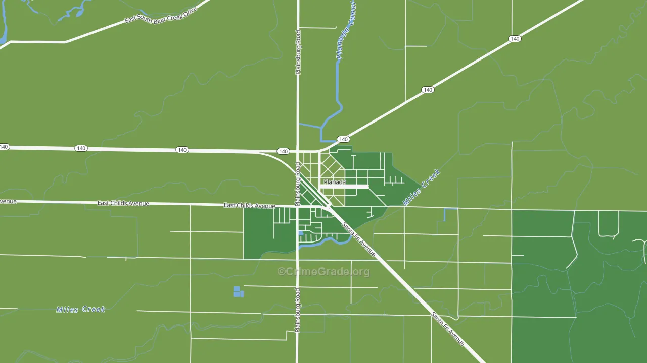 95365, CA Map of Vehicle Theft Rates