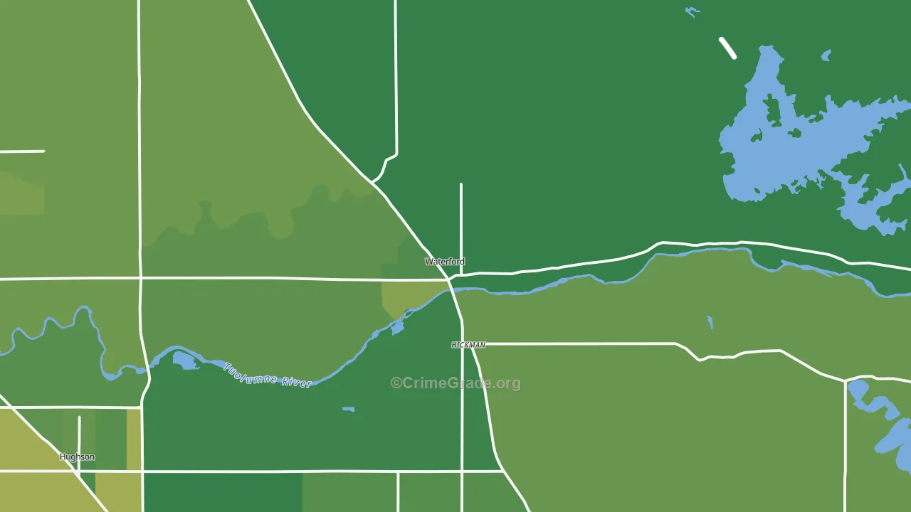 95386, CA Map of Vehicle Theft Rates