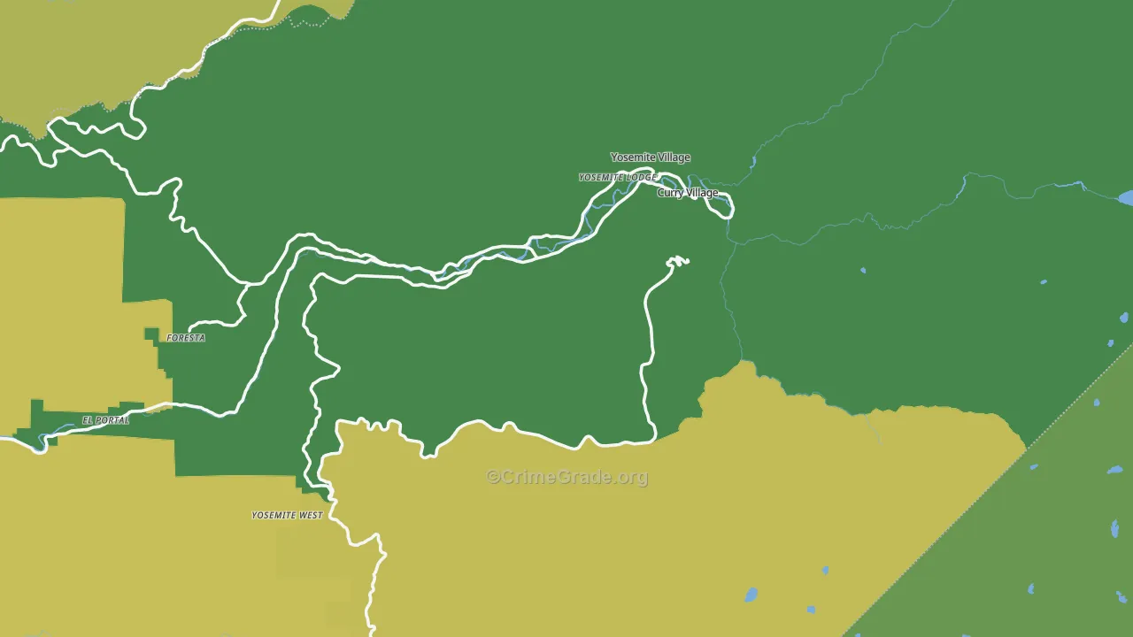 95389, CA Map of Vehicle Theft Rates