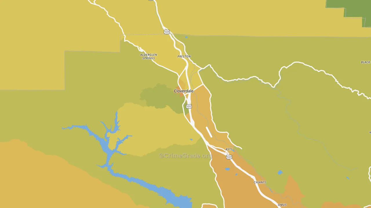 95425, CA Map of Vehicle Theft Rates