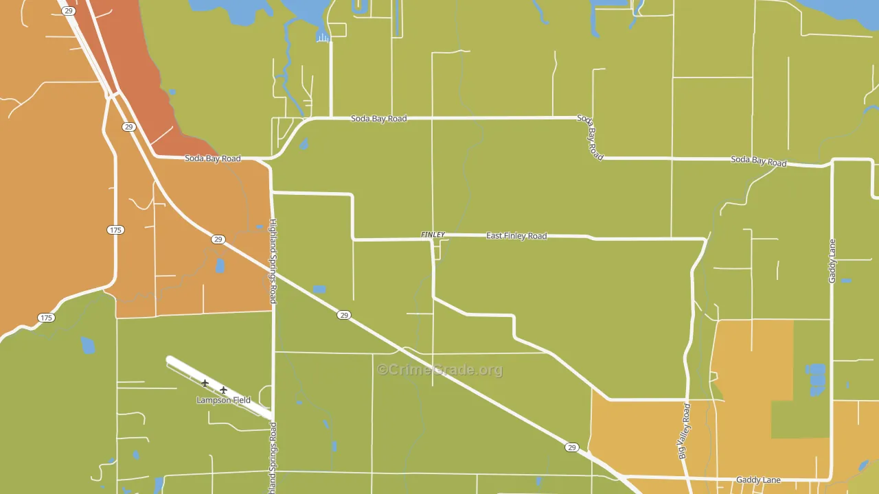 95435, CA Map of Vehicle Theft Rates
