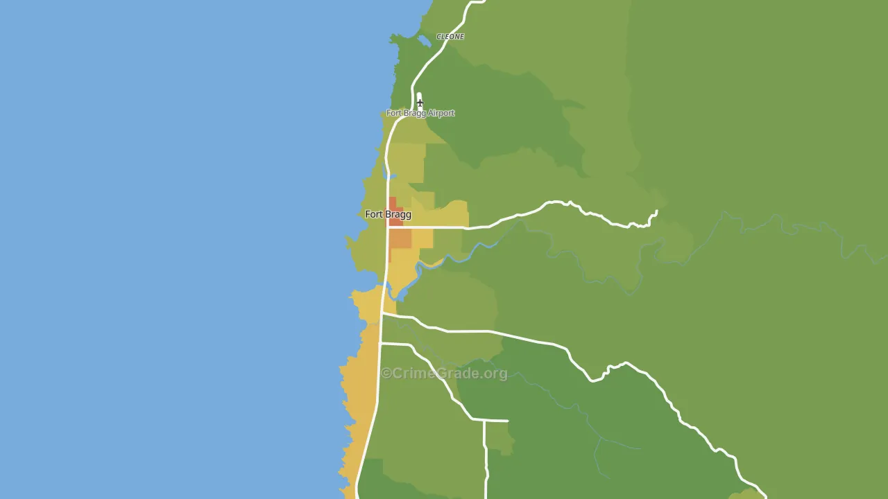 95437, CA Map of Vehicle Theft Rates