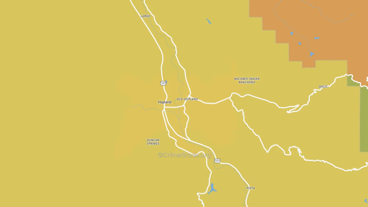 95449, CA Map of Vehicle Theft Rates
