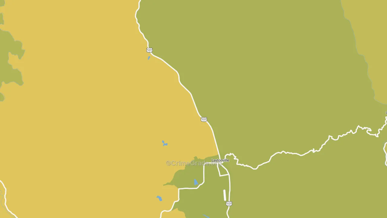 95454, CA Map of Vehicle Theft Rates