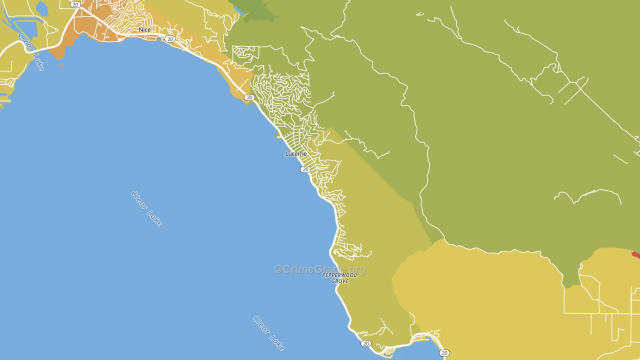 95458, CA Map of Vehicle Theft Rates