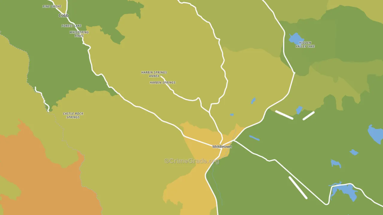 95461, CA Map of Vehicle Theft Rates