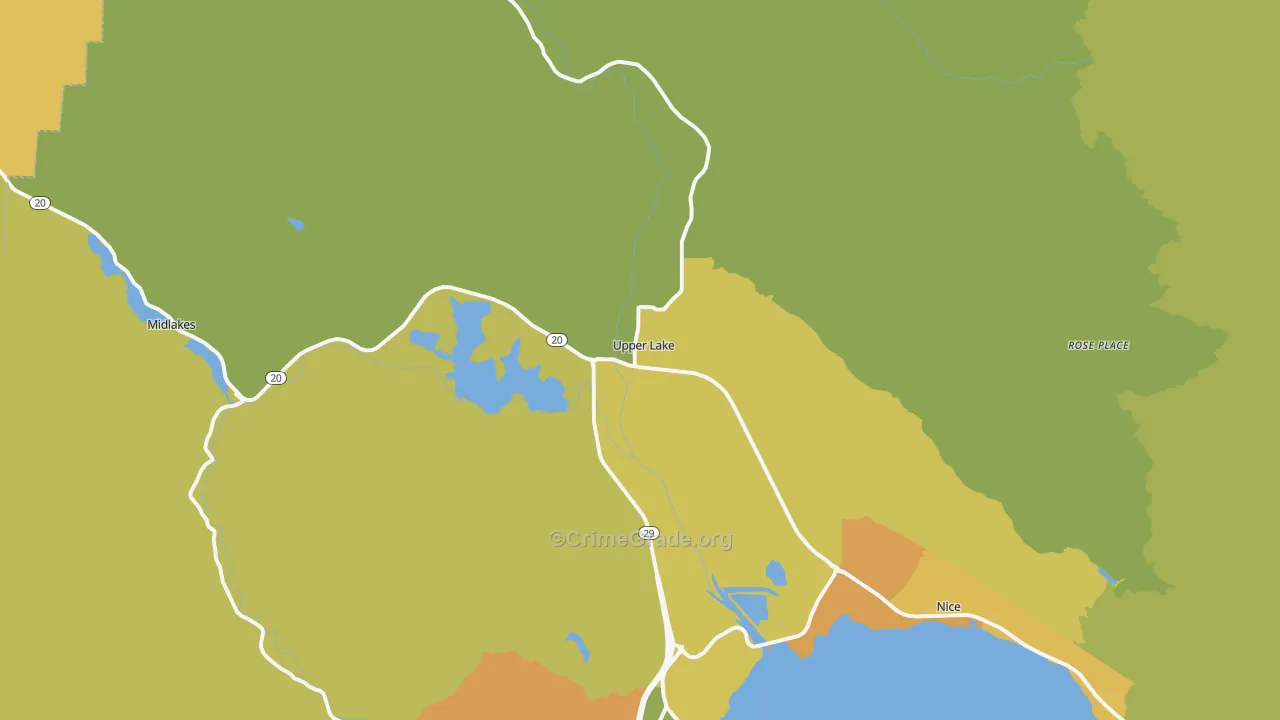 95485, CA Map of Vehicle Theft Rates