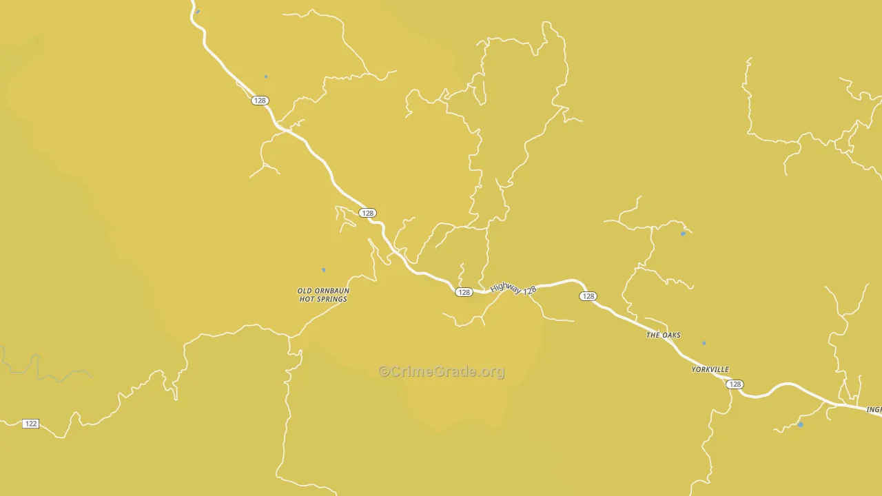 95494, CA Map of Vehicle Theft Rates