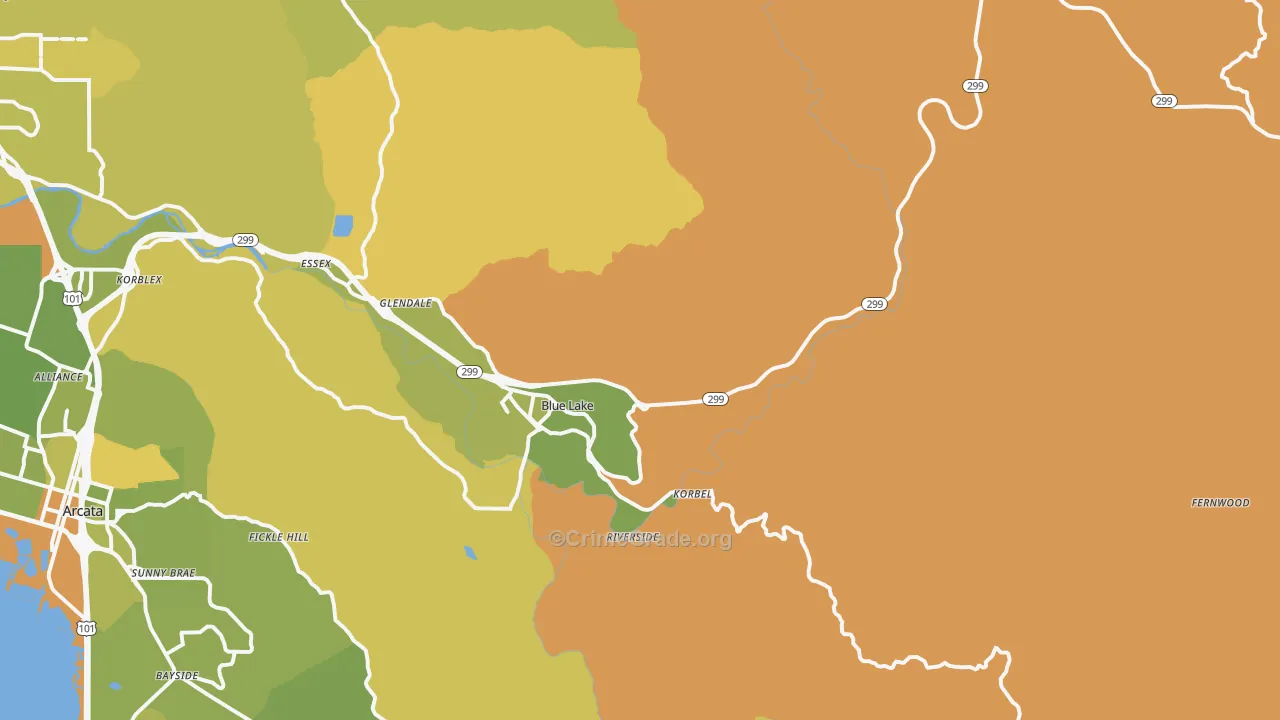 95525, CA Map of Vehicle Theft Rates