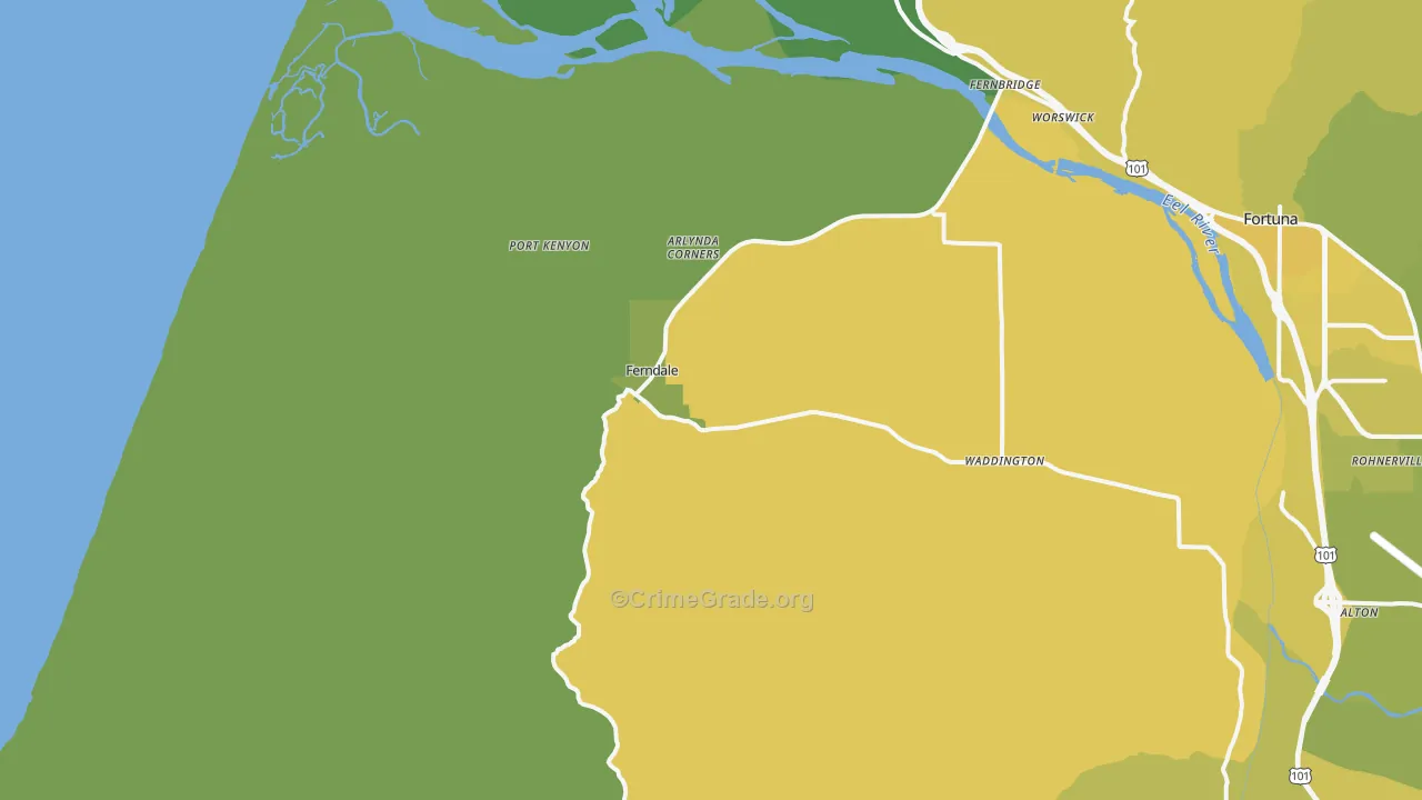 95536, CA Map of Vehicle Theft Rates