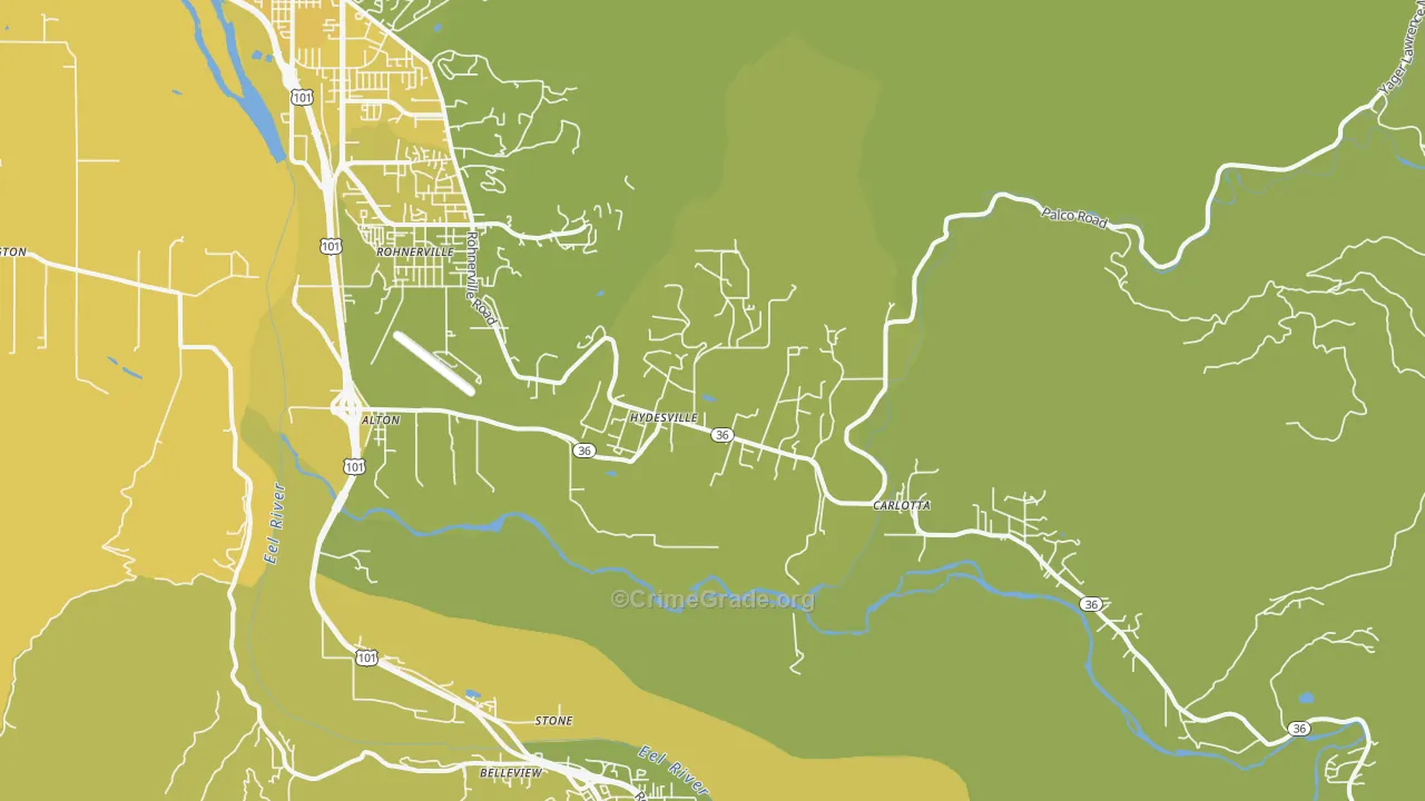 95547, CA Map of Vehicle Theft Rates