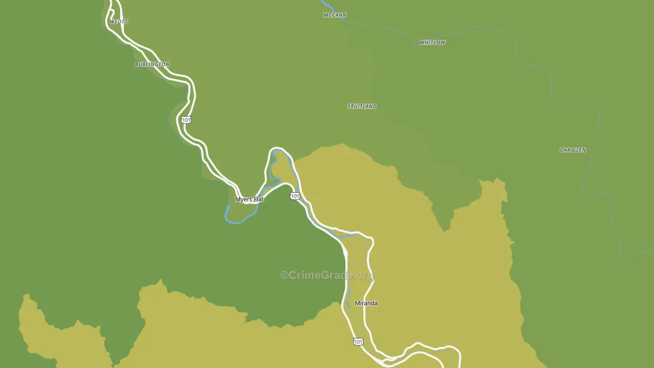 95554, CA Map of Vehicle Theft Rates