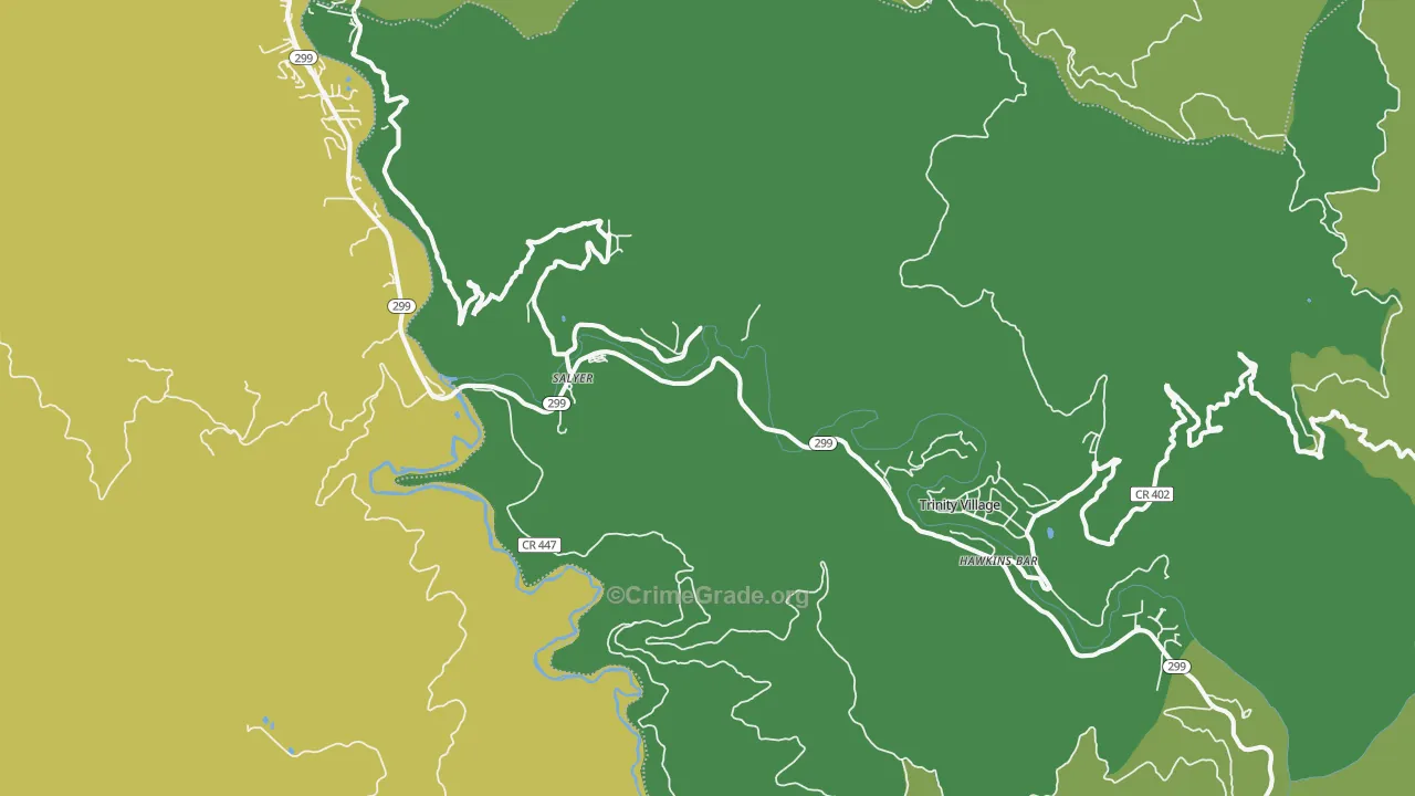 95563, CA Map of Vehicle Theft Rates