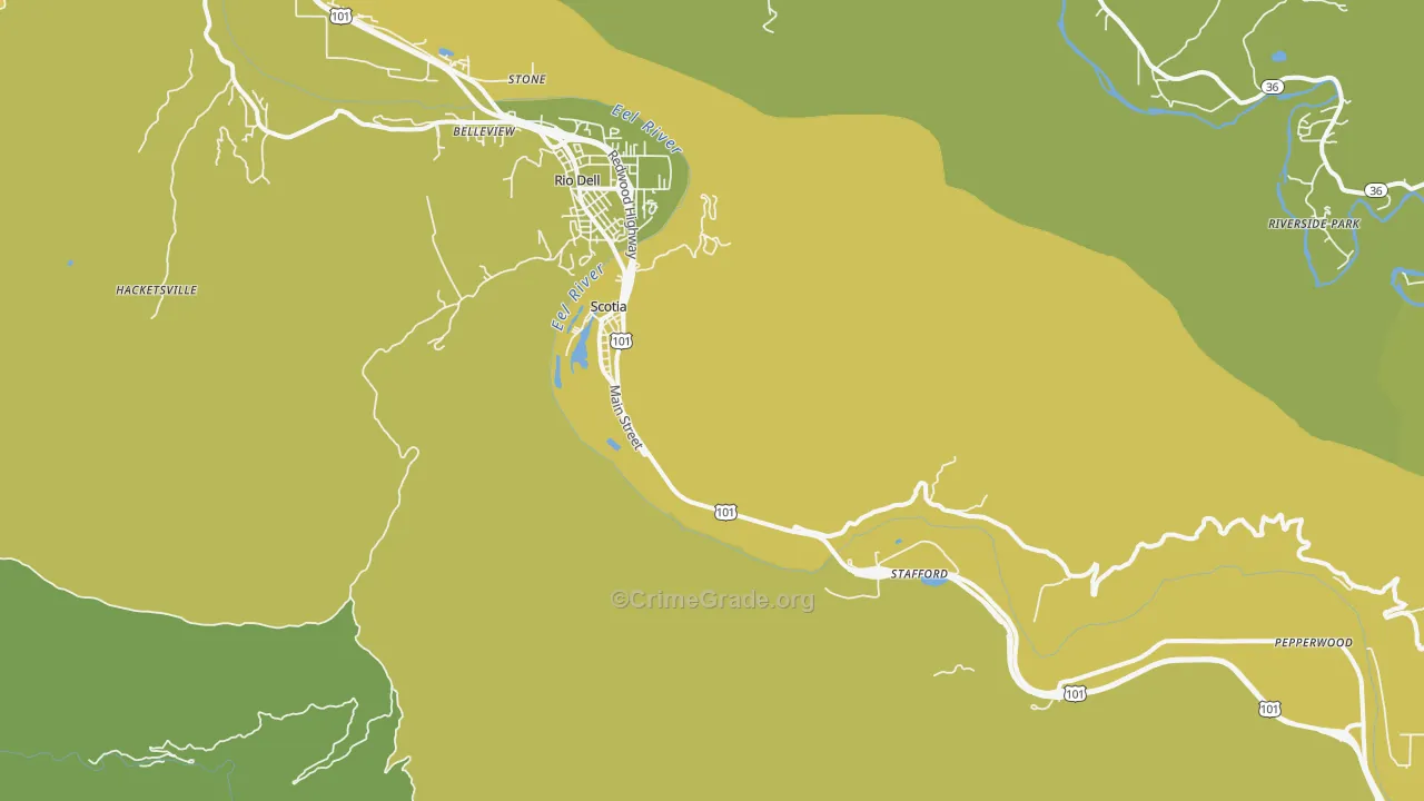 95565, CA Map of Vehicle Theft Rates