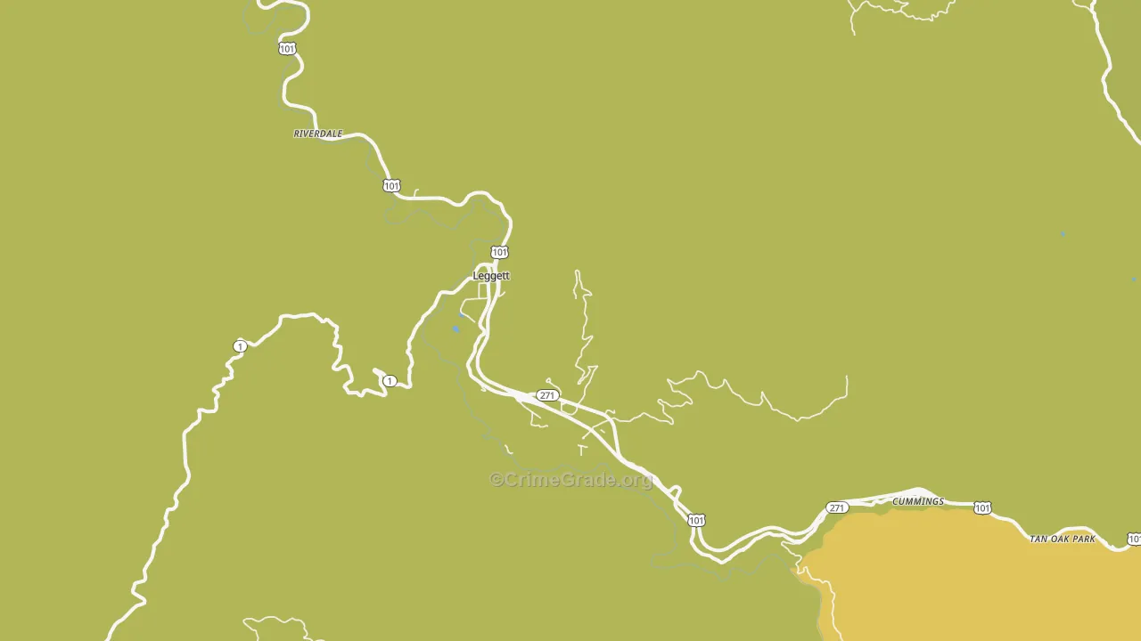 95585, CA Map of Vehicle Theft Rates