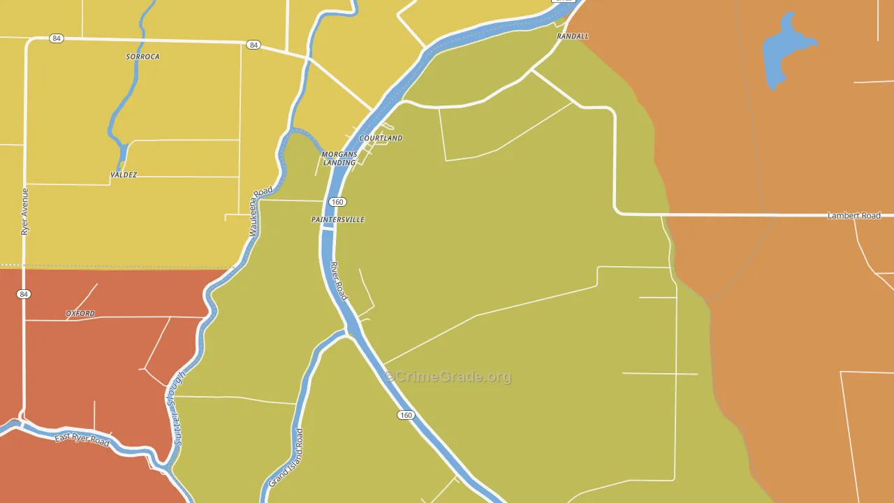 95615, CA Map of Vehicle Theft Rates