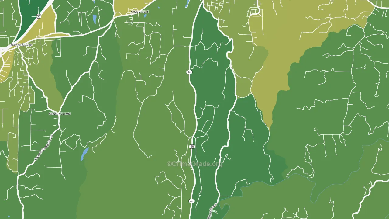 95623, CA Map of Vehicle Theft Rates