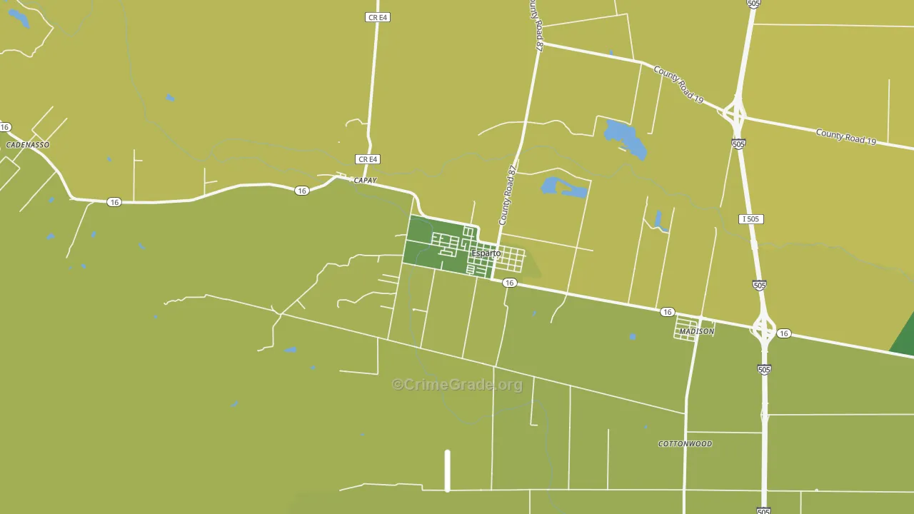 95627, CA Map of Vehicle Theft Rates