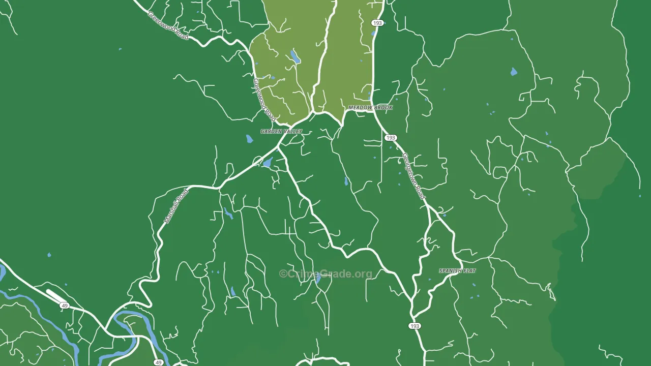 95633, CA Map of Vehicle Theft Rates
