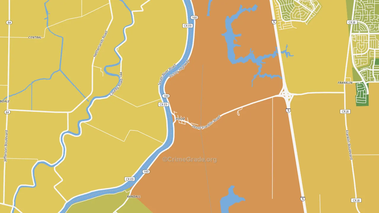 95639, CA Map of Vehicle Theft Rates
