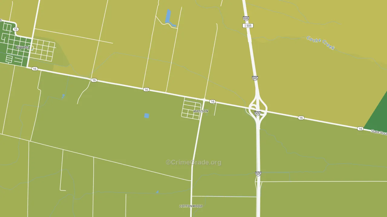 95653, CA Map of Vehicle Theft Rates