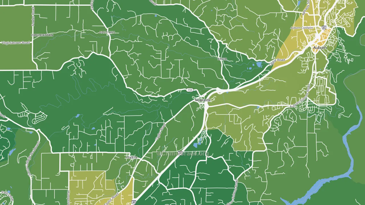 95658, CA Map of Vehicle Theft Rates